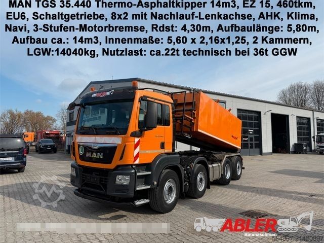 Kiepwagen MAN TGS 35.440 Asphaltkipper Thermoisoliert 14m3