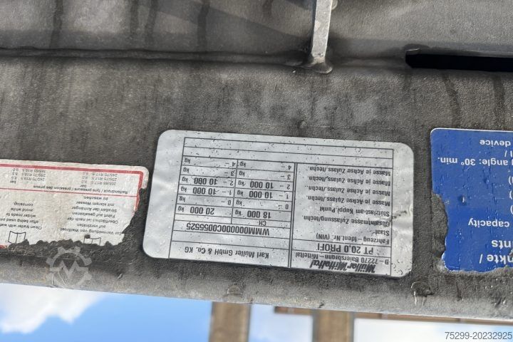 Dieplader oplegger Müller-Mitteltal Mitteltal PT 20.0 Profi Tieflader