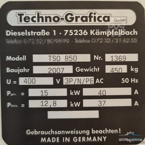 Sistema di cottura Sistema termico ad alta velocità Kodak TSO-850
