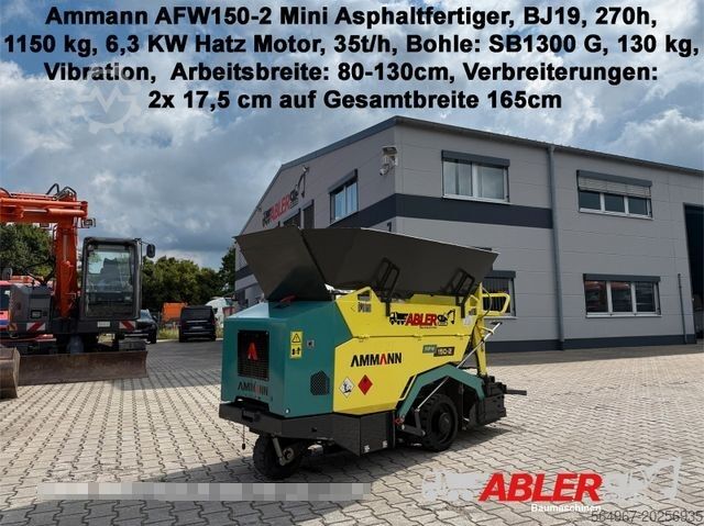 Asphaltmischanlage AMMANN AFW 150-2 Mini-Asphaltfertiger Gehwegfertiger
