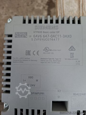 Basic Color DP kezelőpanel Siemens 6AV6647-0AC11-3AX0