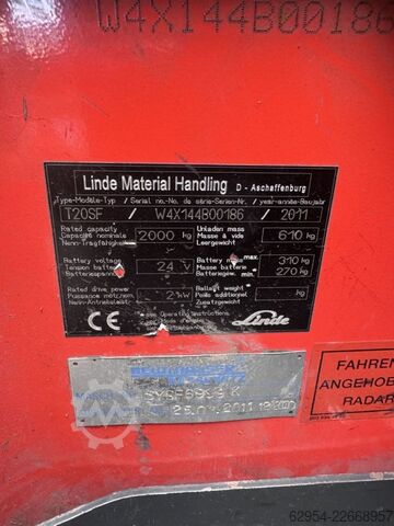 Manuell pallvagn Linde T 20 SF Batterie Bj.21 Gabellänge 1600mm