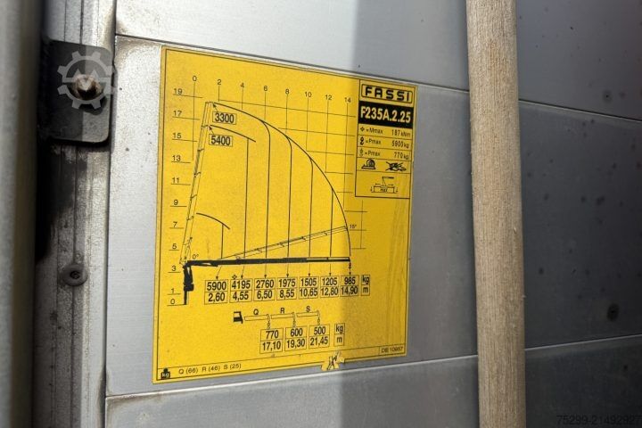 Lastbilsmonterad kran Volvo FE-320 6x2R Fassi 235 5-Fach