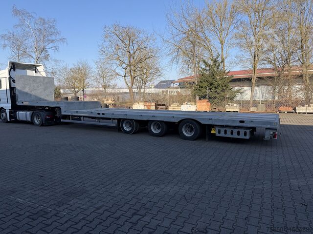Dieplader oplegger Möslein STO 3 Schwebheim  3 Achs Satteltieflader Plato 45 t GGfür Fertigteile, Baumaschinen oder Container
