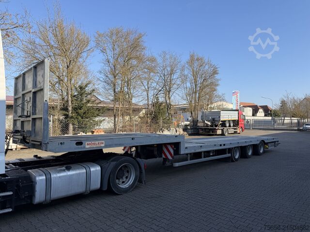 Dieplader oplegger Möslein STO 3 Schwebheim  3 Achs Satteltieflader Plato 45 t GGfür Fertigteile, Baumaschinen oder Container