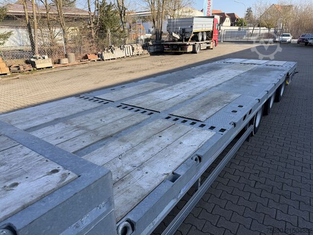 Dieplader oplegger Möslein STO 3 Schwebheim  3 Achs Satteltieflader Plato 45 t GGfür Fertigteile, Baumaschinen oder Container