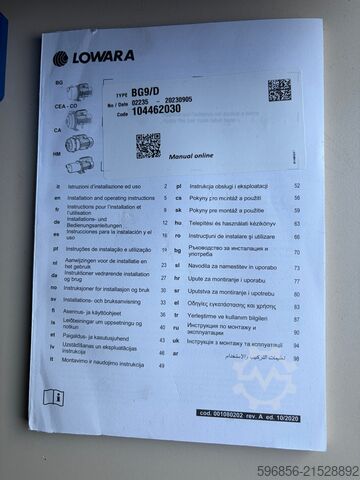 LOWARA BG9/D 1.1kW INOX NEW 400V industrial LOWARA BG9/D 1,1kW INOX NOWA 400V przemyslowa LOWARA BG9/D 1,1kW INOX NOWA 400V przemyslowa