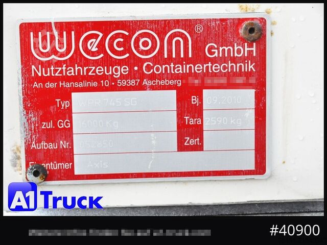 Cserélhető felépítmény platóval és ponyvával WECON WPR 745, verzinkt, 2520  innen, Code XL, neue Plane