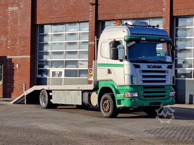 Furgón portacoches Scania R380 4x2 - Car transport / Flatbed - Ramp - Ful...