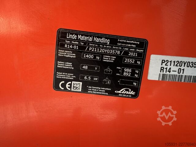 Reach truck Linde R14-01