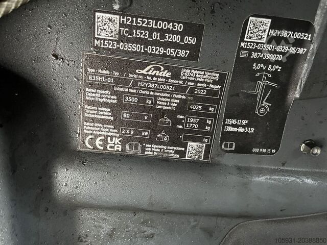 Electric 4-wheel forklift Linde E35HL-02