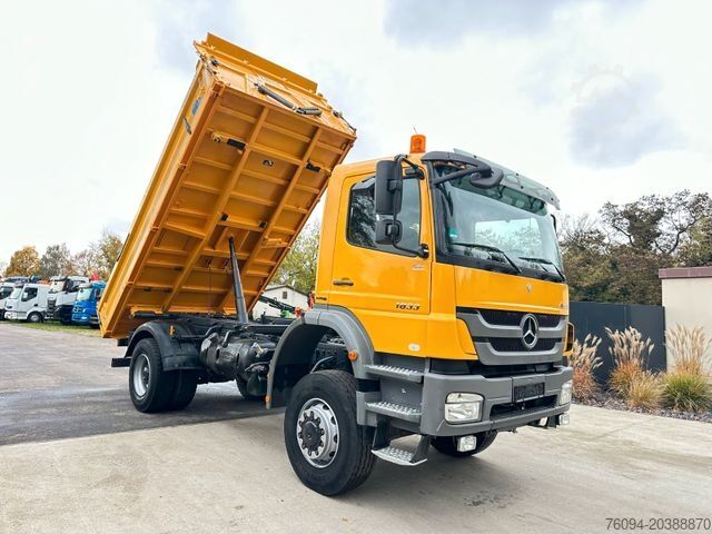 Three-sided tipper truck MERCEDES-BENZ Axor 1833 4x4 Kipper MEILLER AHK