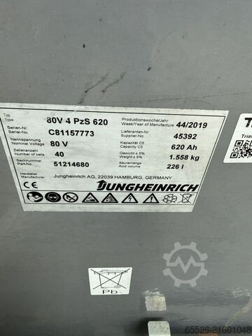 Elektryczny wózek widłowy 4-kołowy Jungheinrich EFG 430 / ZVG+SS / 2661 Std.