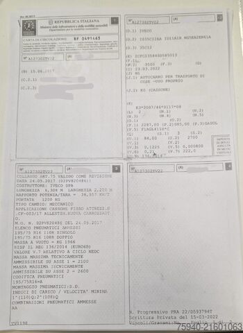 Furgão pick-up IVECO DAILY  35C12 BTor 2.3 HPT PM-RG Cabinato