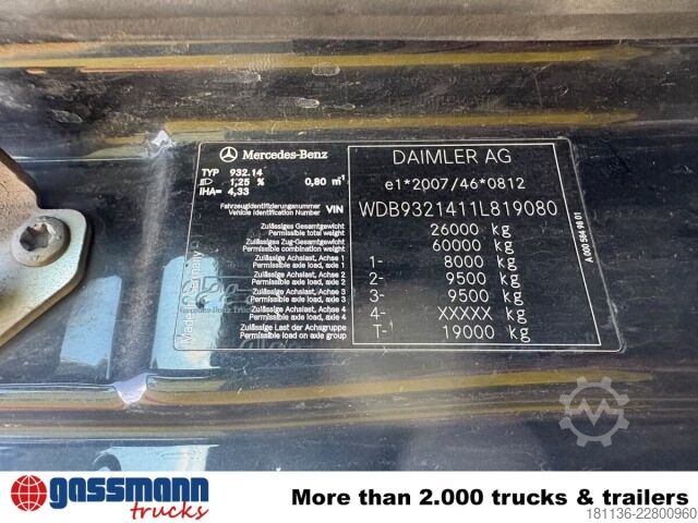 Tipvogn Mercedes-Benz Actros 2641 K 6x4, Tele-Absetzanlage