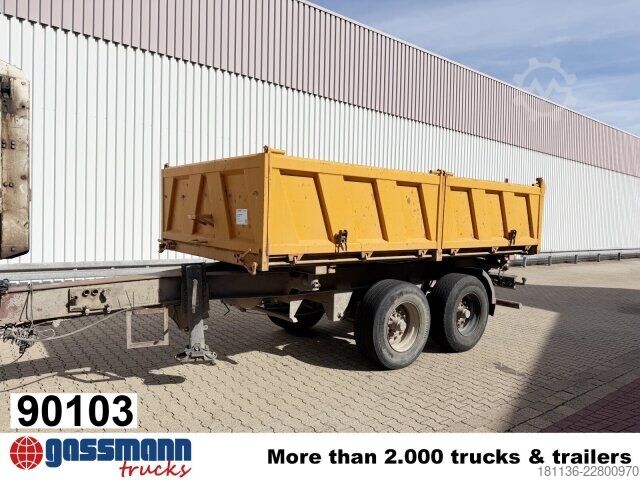 Tresidet tipvognstrailer Langendorf TK 18/13, Stahlbordwände ca. 10,5m³