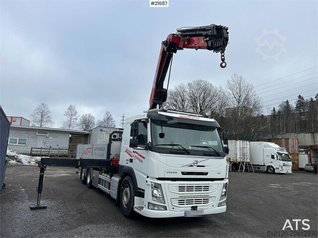 Crane Volvo FM450 Crane Truck w/ 21 t/m HMF crane and Lift. 19