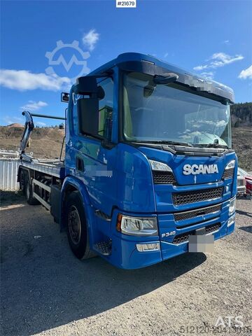 Portal arm system Scania P340 6x2 Skip Loader with Joab Body WATCH VIDEO
