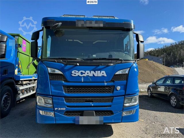 Portal arm system Scania P340 6x2 Skip Loader with Joab Body WATCH VIDEO