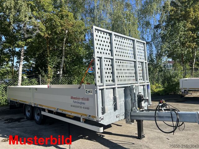 Open aanhangwagen Möslein THT 14,4 G 6,2  14,4 t GG Tandem- Pritschenanhänger- Tieflader