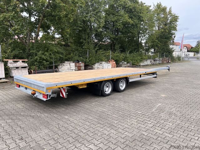Open aanhangwagen Möslein THT 14-G 7,20 ausziehbar  13,9 t Tandemanhänger- Tieflader, ausziehbar