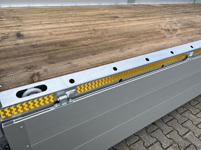 Open aanhangwagen Möslein THT 11- G 6,2  Tandem Pritsche- Tieflader mit Rungentaschen