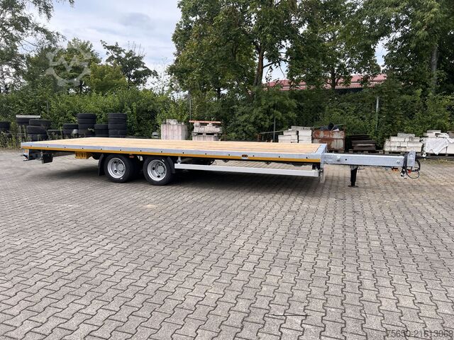 Open aanhangwagen Möslein THT 11 G Ausziehbar  11,9 t Tandemanhänger- Tieflader, ausziehbarLuftgefedert