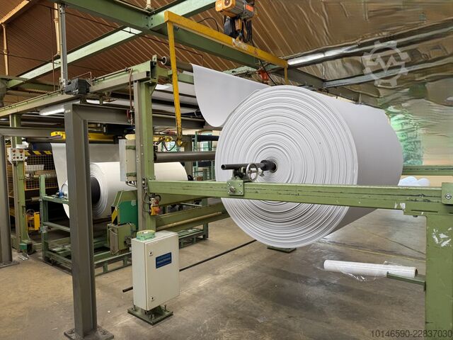 Línea de laminación por llama, ancho de trabajo 2.000 mm Schmitt Maschinen Duplex flame lamination line
