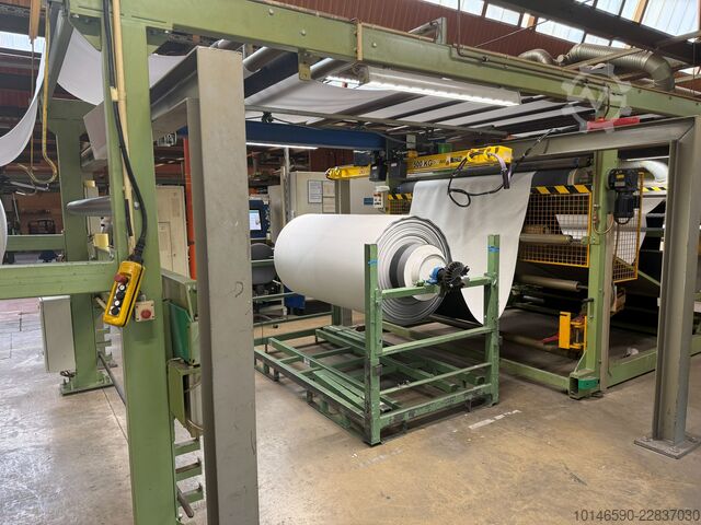 Línea de laminación por llama, ancho de trabajo 2.000 mm Schmitt Maschinen Duplex flame lamination line