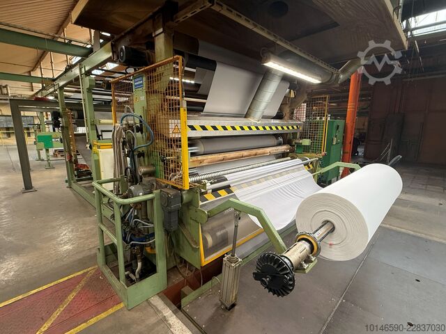 Línea de laminación por llama, ancho de trabajo 2.000 mm Schmitt Maschinen Duplex flame lamination line