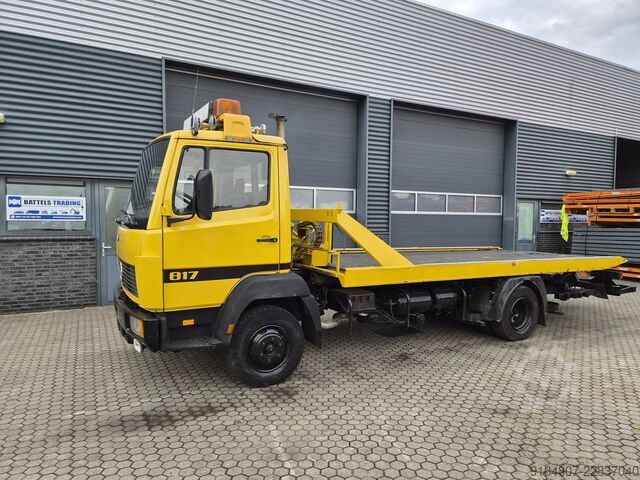 Autószállító vontató Mercedes-Benz 817L Afspeepwagen Hydr plateau hydr lier