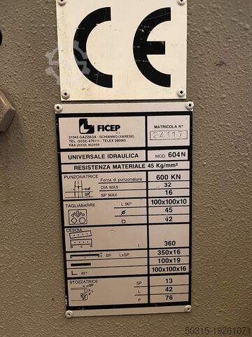 MAŠINA ZA PROBIJANJE FICEP 604 N FICEP 