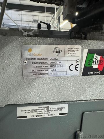 ψυχρό πριόνι MEP Cobra 352 MA