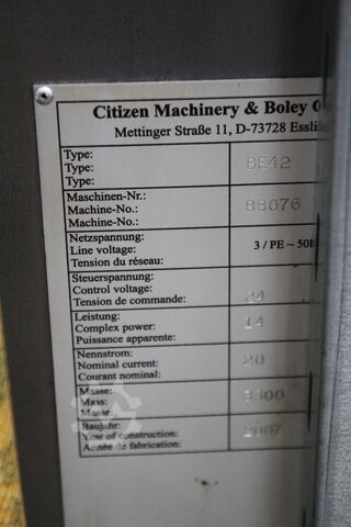 Κέντρο κατεργασίας CNC τόρνου και φρεζαρίσματος BOLEY BE 42