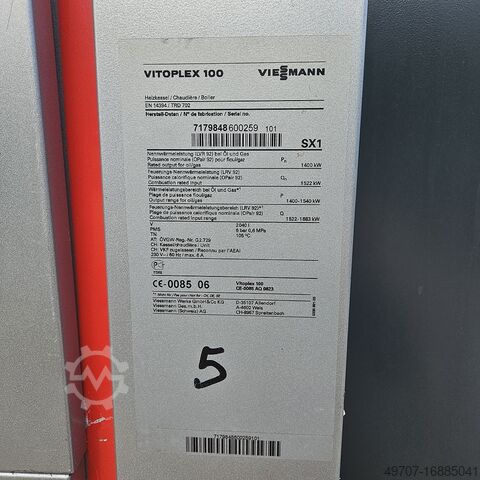 VIESSMANN Vitoplek SKS1 1400KV kotao Viessmann VITOPLEX SX1 1400kw Weishaupt G30/2A 300-1800kw