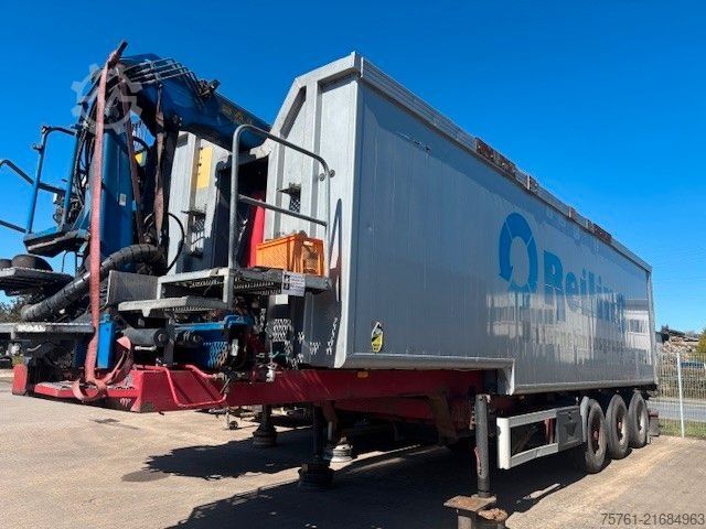 Tipper semitrailer  Reiling  Kran Atlas 145.2V