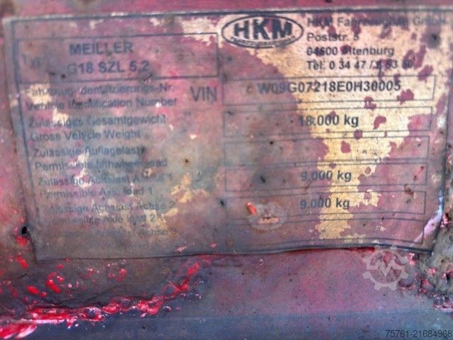 Roll off trailer HKM Meiller G 18 SZL 5,2