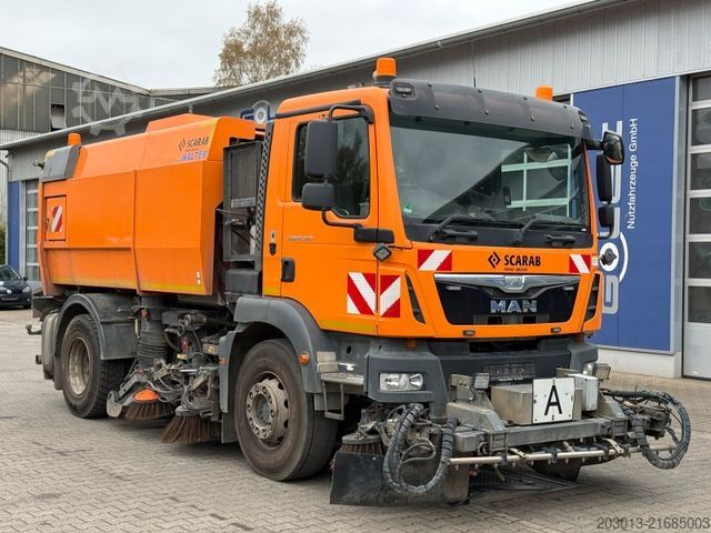 Road sweeper MAN TGM 18.340 HD Kehrmaschine SCARAB Magnum 8,2 m³