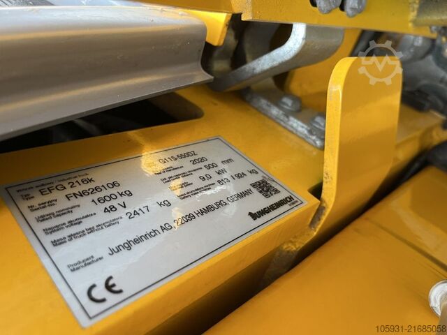 Elektromos háromkerekű targonca Jungheinrich EFG216k