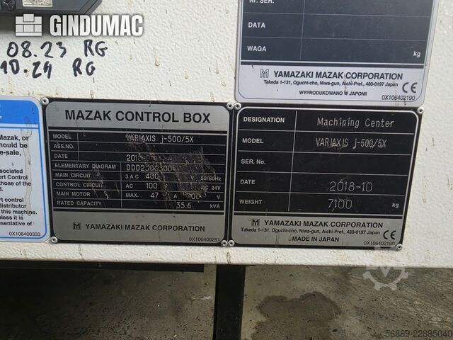 Mazak VARIAXIS J-500/5X Mazak VARIAXIS J-500/5X