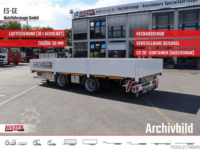 Prikolica sa radnom platformom ES-GE Tandemanhänger - Bordwände, CV