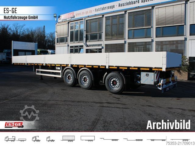 Arbetsplattform semitrailer ES-GE 3-Achs-Sattelanhänger, Bordwände