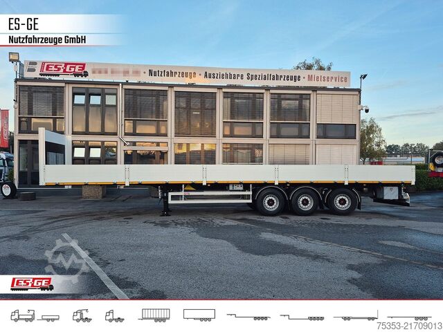 Semirremolque con plataforma de trabajo ES-GE 3-Achs-Sattelanhänger, Bordwände