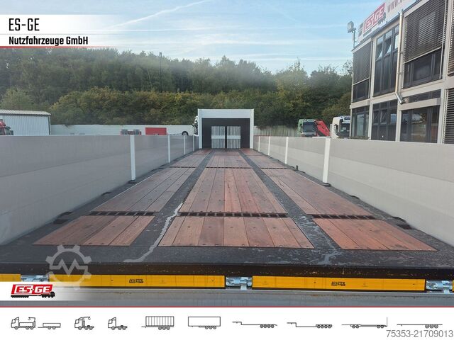 Semirremolque con plataforma de trabajo ES-GE 3-Achs-Sattelanhänger, Bordwände