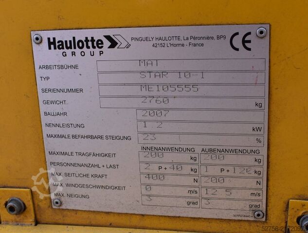 Teleskopisk plattform Haulotte Star10-1