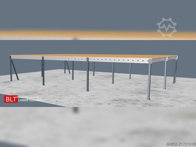 Lagringsplattform 10x15m Lagerbühne , Belastung : 500kg/qm Unterkante: 2,5m ,ca. 150qm Systembühne