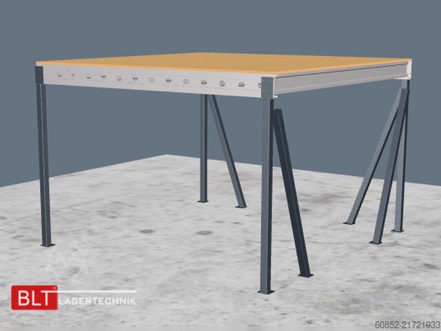 Plataforma de armazenamento 5x5m Lagerbühne , Belastung : 500kg/qm Unterkante: 3m ,ca. 25qm , Systembühne