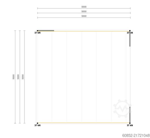 Plataforma de armazenamento 5x5m Lagerbühne , Belastung : 500kg/qm Unterkante: 2,5m , ca. 25qm Systembühne