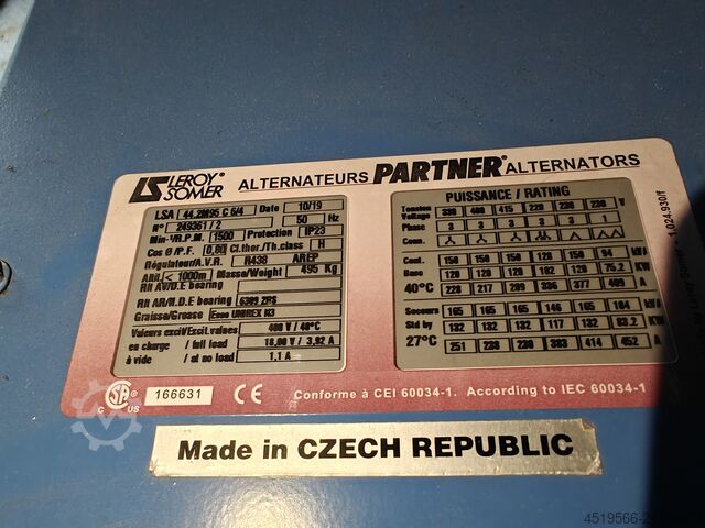 Generator / USV / Notstromanlage SDMO 165 KVA