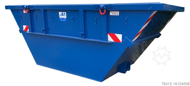 Skip container A1 Container Absetzmulde 7 m³ Trapezform Kranbar RAL 5010 Enzianblau